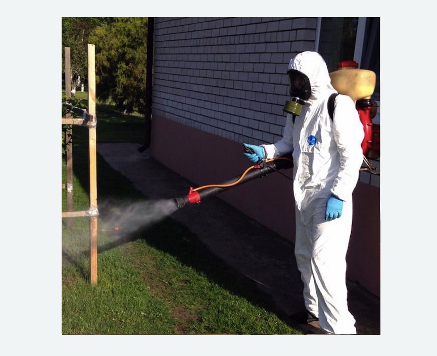 травля клещей на участке в Кашире